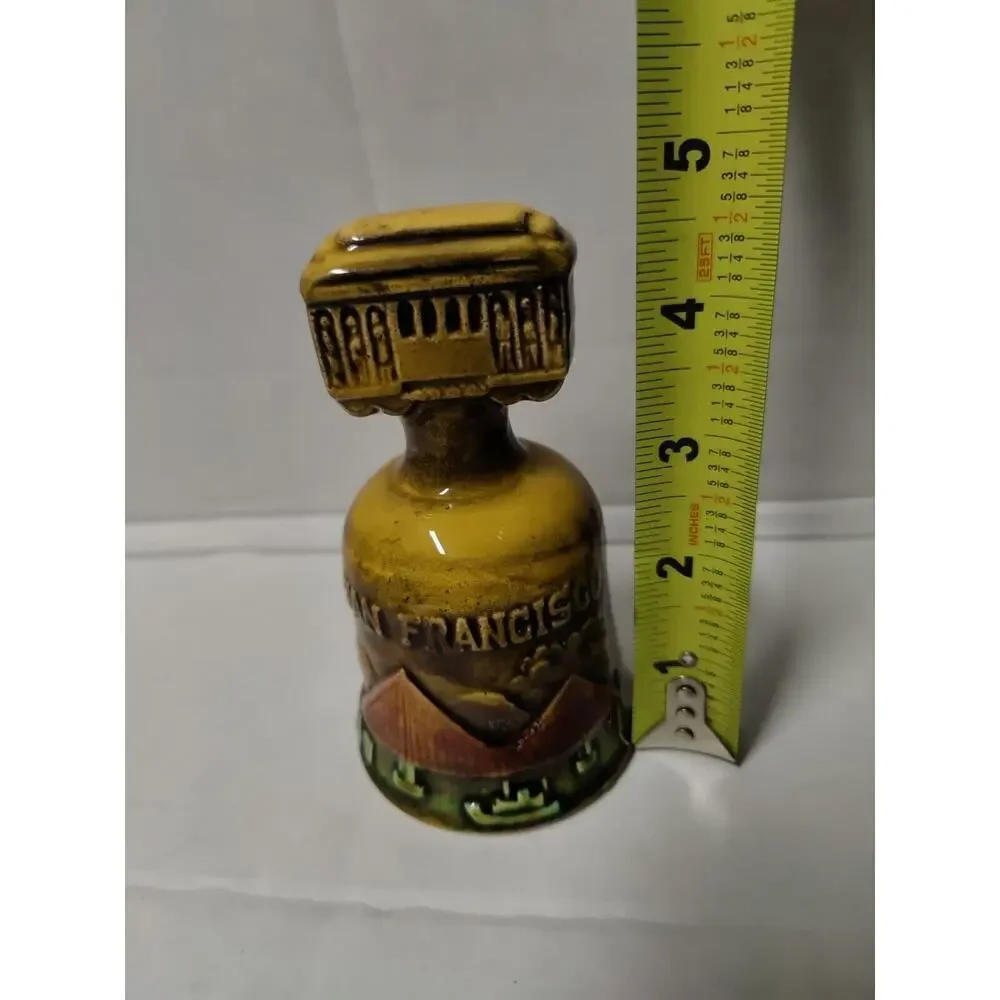Vtg San Francisco California Souvenir Mini Bell SNCO Japan Trolley Chime Missing